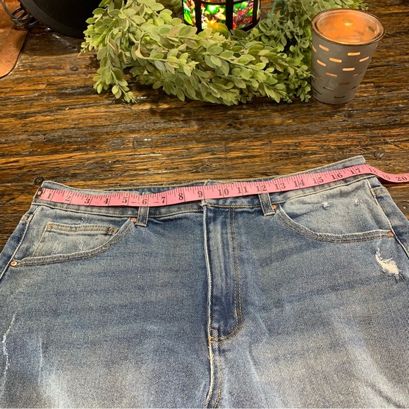 Boho Blue Jeans Distressed Bandana Print Embroidered Embroidery Cotton 17 - Picture 9 of 16